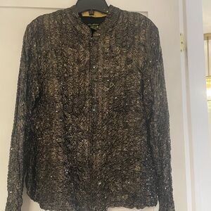 Carries Elegant Black gold Sequin jacket